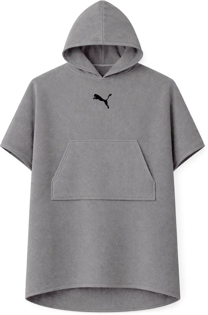 Puma unisex badponcho met capuchon voor strand en sauna 660009