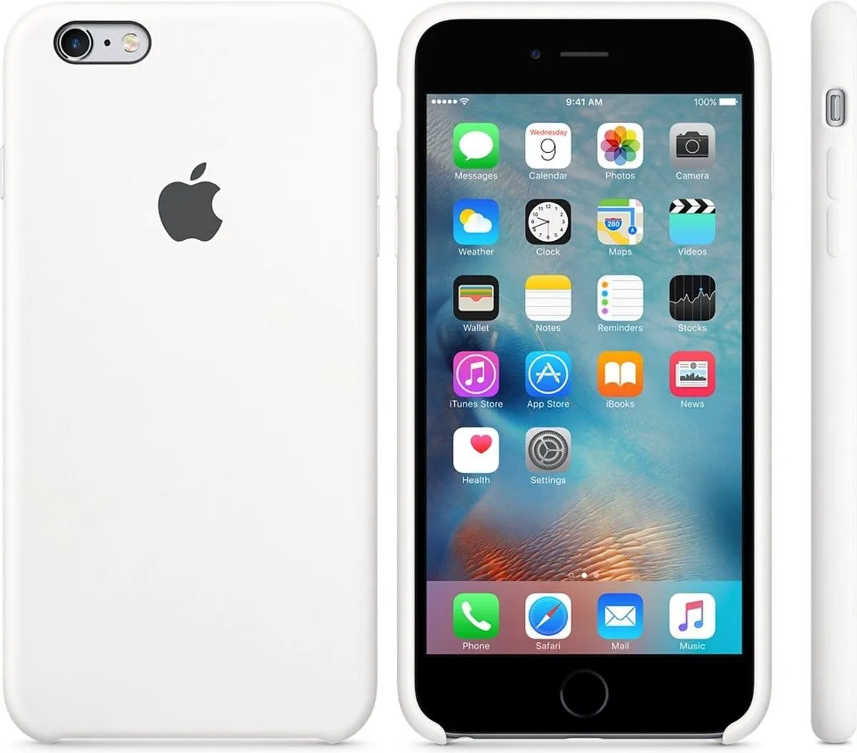 Apple Siliconen Hoesje iPhone 6/6s Plus MKXK2ZM/A - Wit - afbeelding 6 van 6