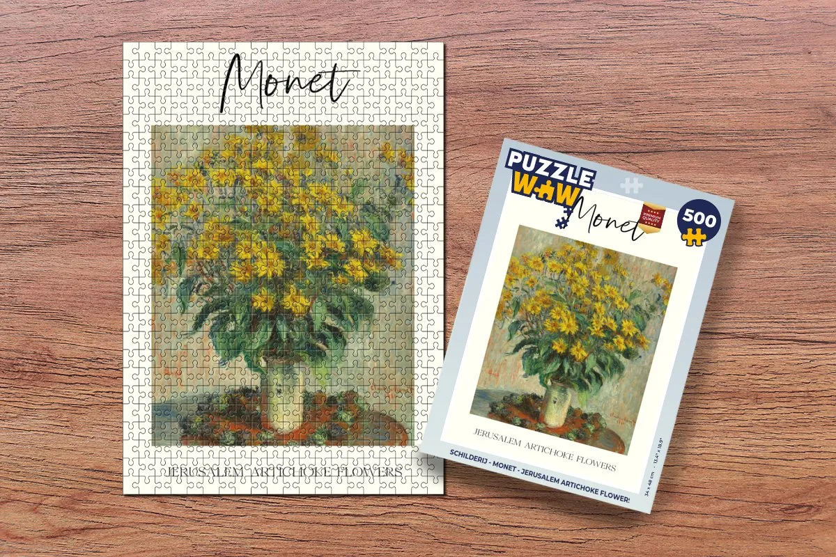 PuzzleWow Monet Jerusalem Artichoke Flowers Legpuzzel 500 Stuks - Multicolor