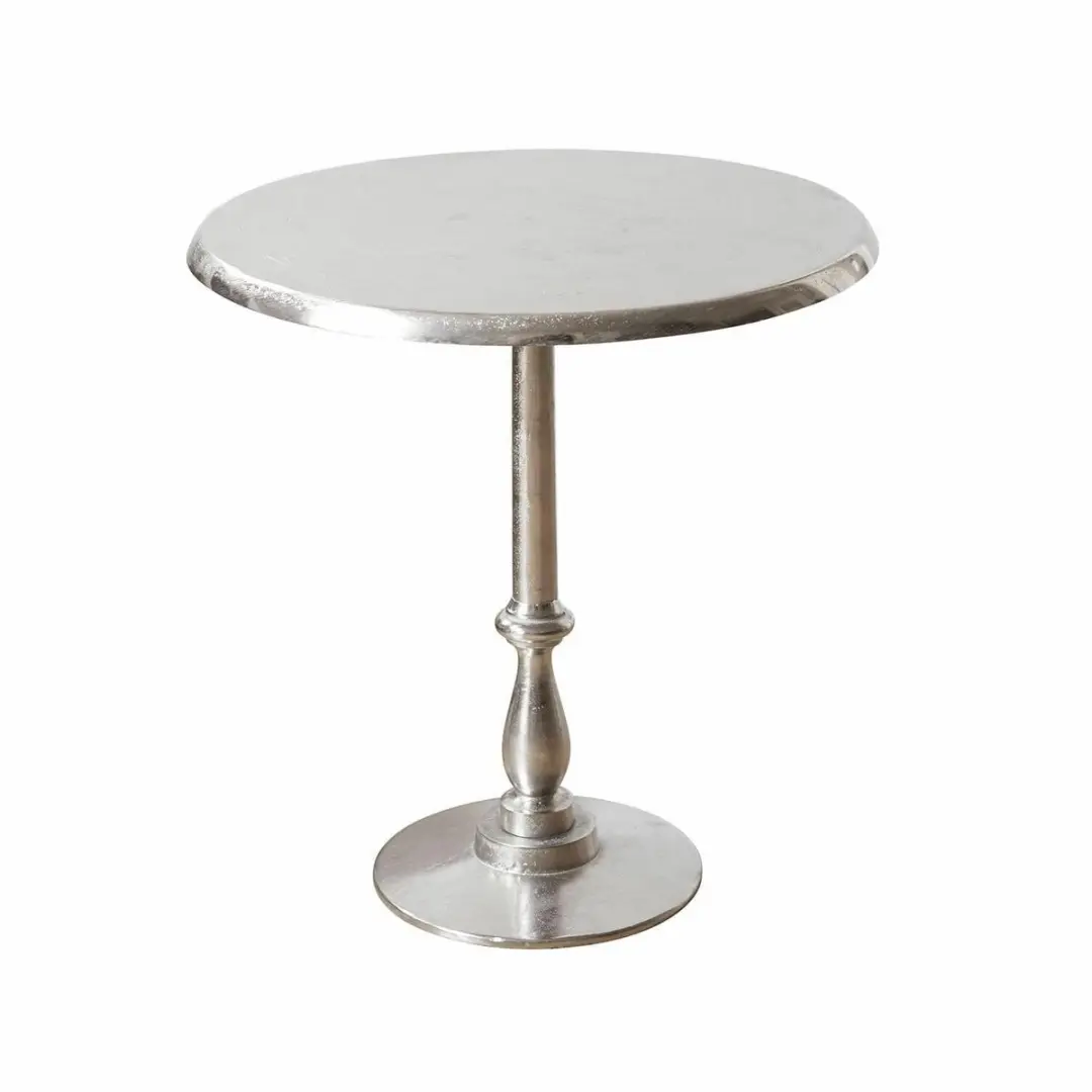 Loberon Bijzettafel Eppeville - Ø44cm Zilverkleurig - afbeelding 3 van 6