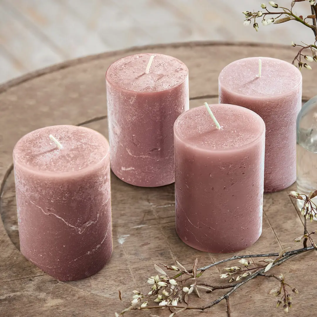 Loberon Virrans Kaarsen - 4 Stuks Roze - afbeelding 6 van 6