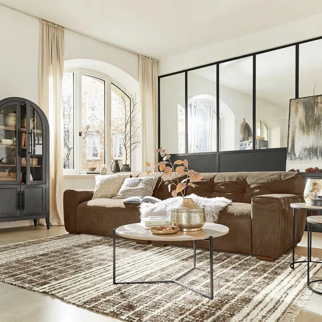 Loberon Berinique Vloerkleed - bruin/beige - afbeelding 4 van 6