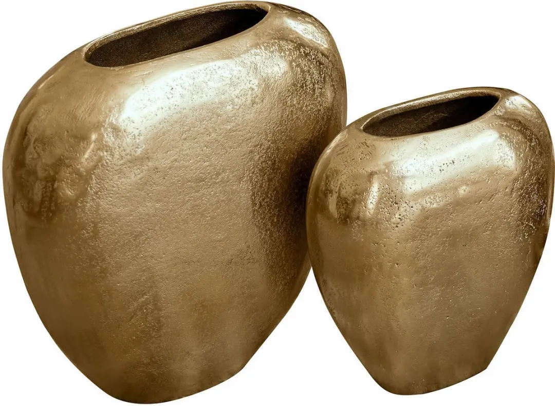 Loberon Cezelle Vaas Set - 2 Stuks - Champagne - afbeelding 4 van 5