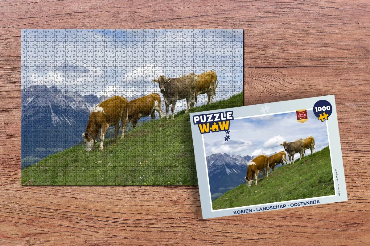 PuzzleWow Legpuzzel Oostenrijk 1000 Stuks - Multicolor