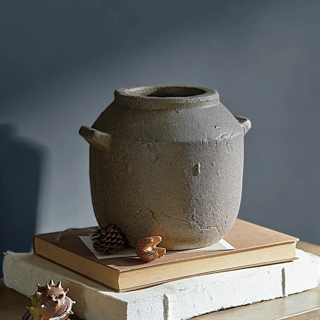 Loberon Saintevoux Vaas - 24cm - Grijs - afbeelding 2 van 6