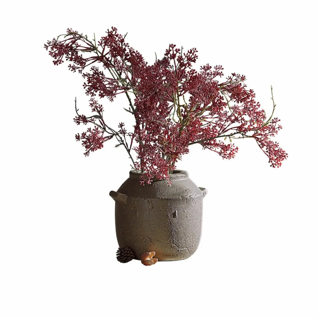 Loberon Saintevoux Vaas - 24cm - Grijs - afbeelding 4 van 6