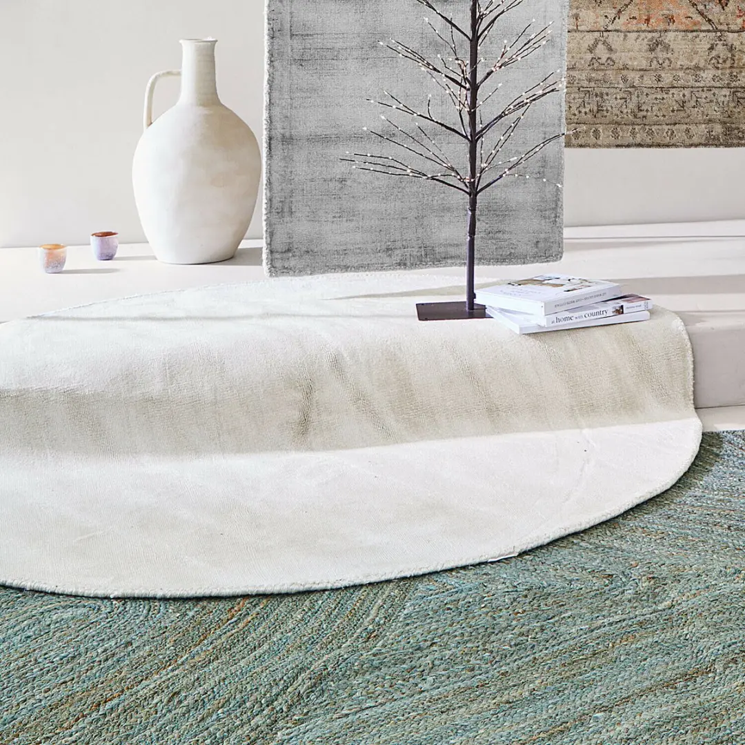 Loberon Mariselle Vloerkleed 120cm - Crème - afbeelding 2 van 6