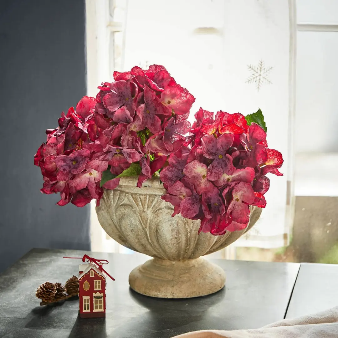 Loberon Sierbloem Virette - 3 Stuks - Bordeaux/Groen - afbeelding 2 van 4