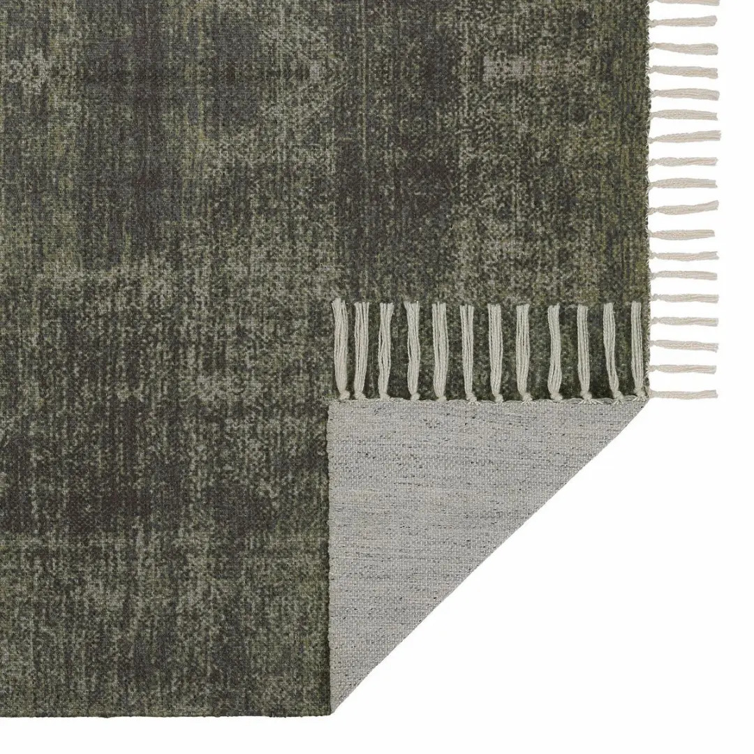 Loberon Belaric Vloerkleed - Zwart/Groen - afbeelding 5 van 6