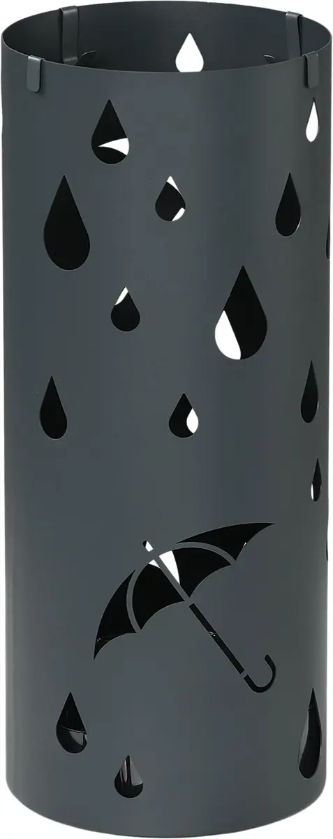 HOMCOM-Schirmhalter-Stahl-Ø17 x 41H cm-Dunkelgrau