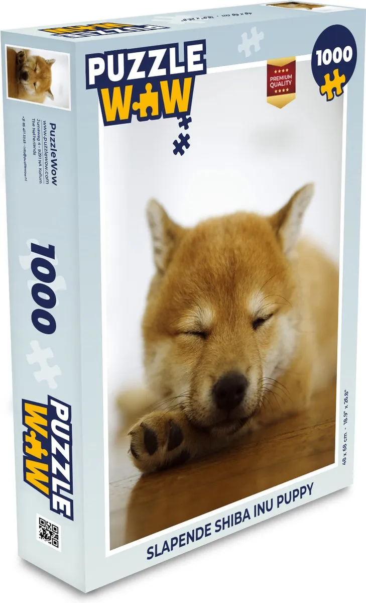 PuzzleWow Slapende Shiba Inu Legpuzzel 1000 Stuks