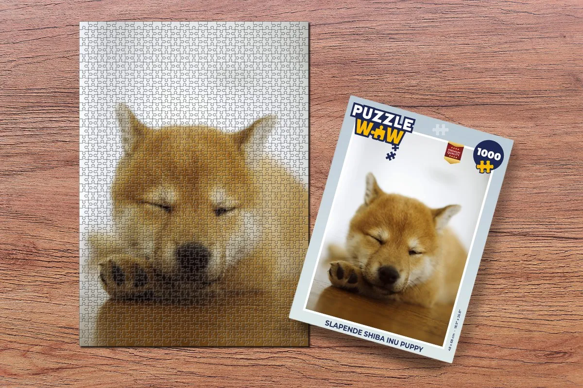PuzzleWow Slapende Shiba Inu Legpuzzel 1000 Stuks - Multicolor