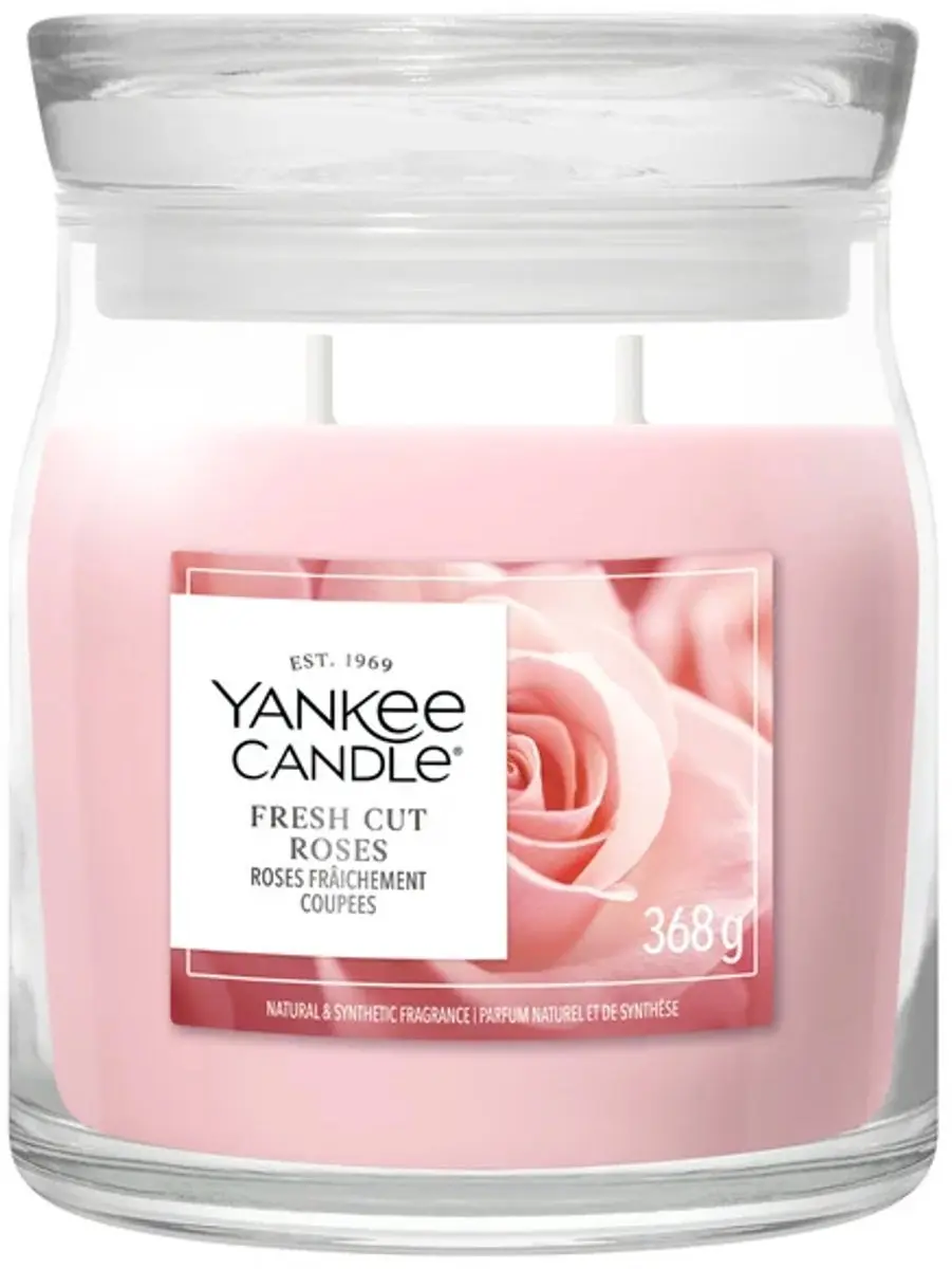 Yankee Candle Fresh Cut Roses Medium Geurkaars