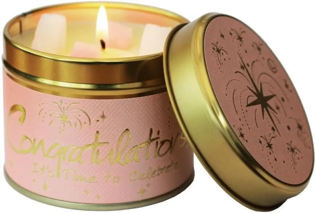 Geurkaars Lily flame congratulations