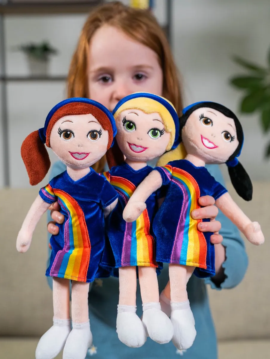 K3 Marthe Knuffelpop 30cm - Regenboogjurk