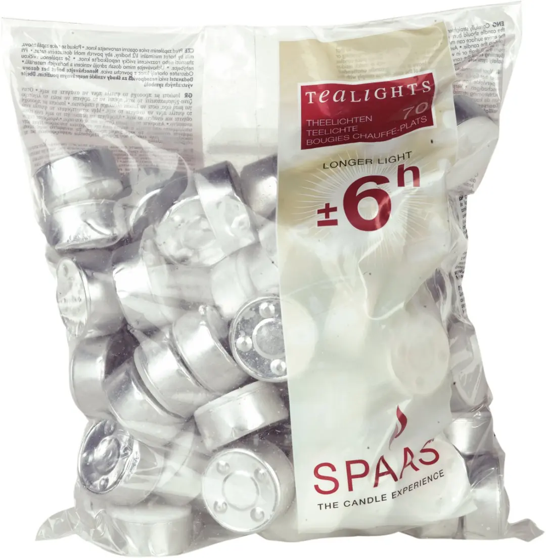Spaas Theelichtjes Wit