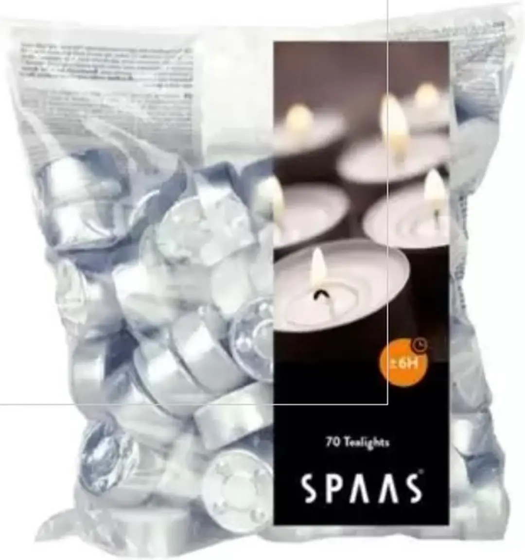 Spaas Theelichtjes Wit - 70 Stuks - afbeelding 3 van 3