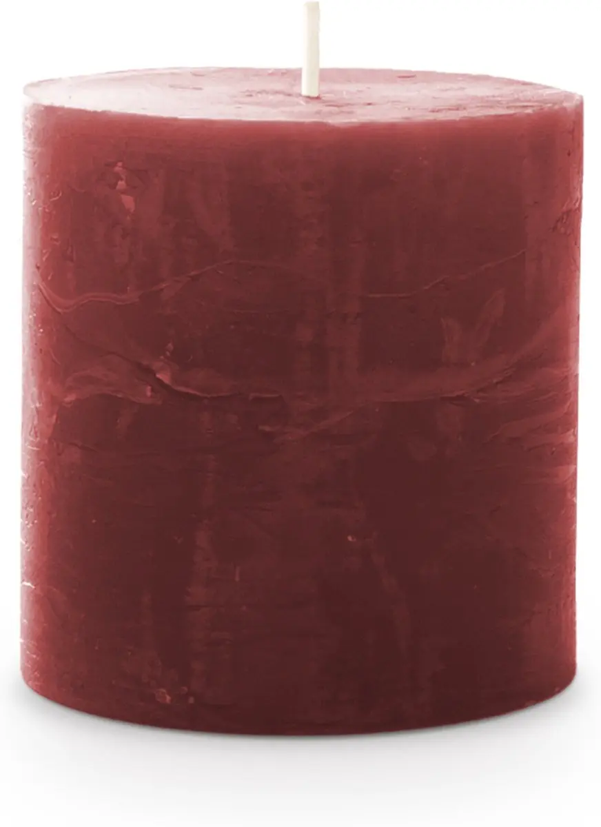 Spaas Rustiek Kaars 70/70mm Bordeaux