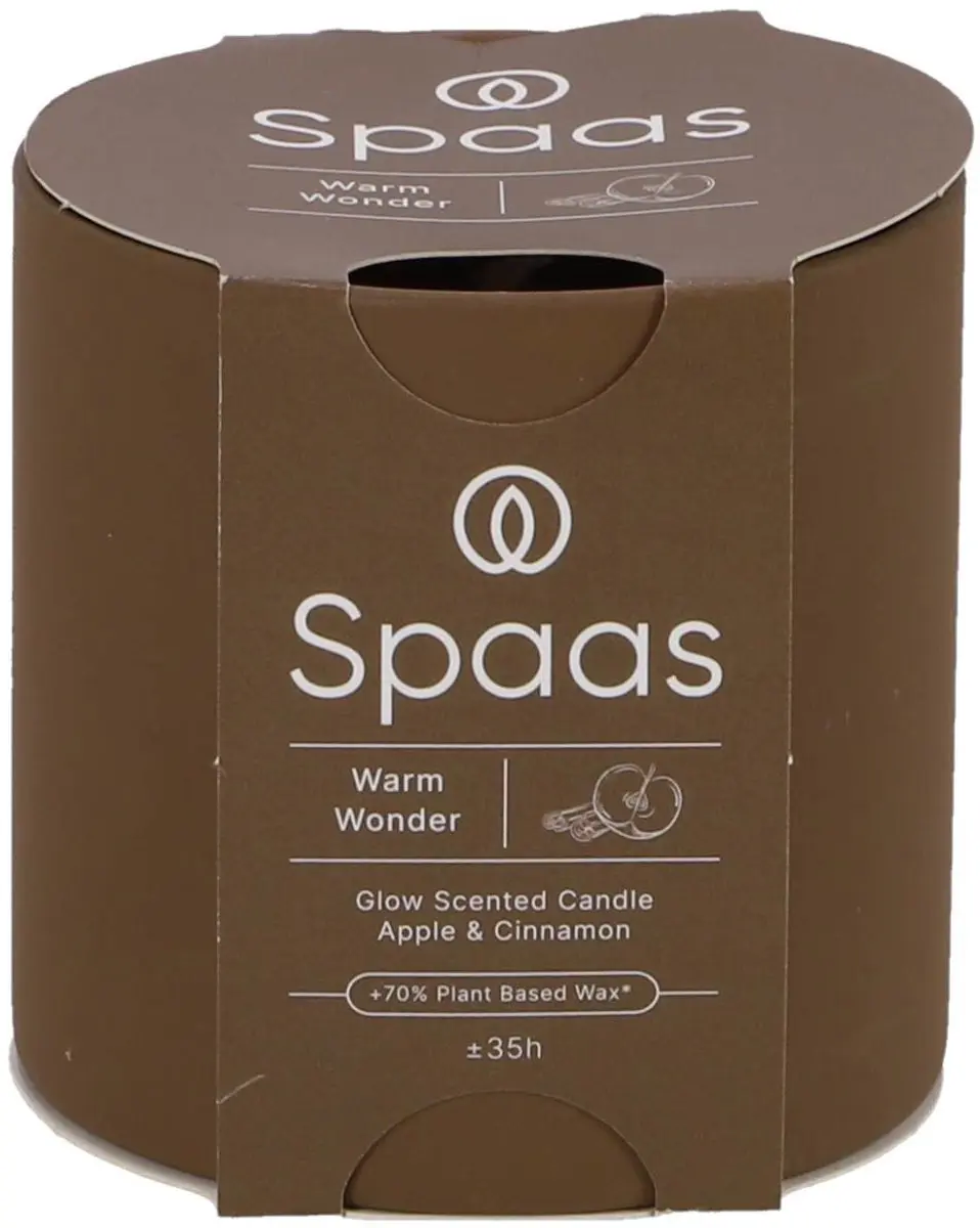 Spaas Glow Geurkaars Appel en Kaneel 35 uur - afbeelding 3 van 6