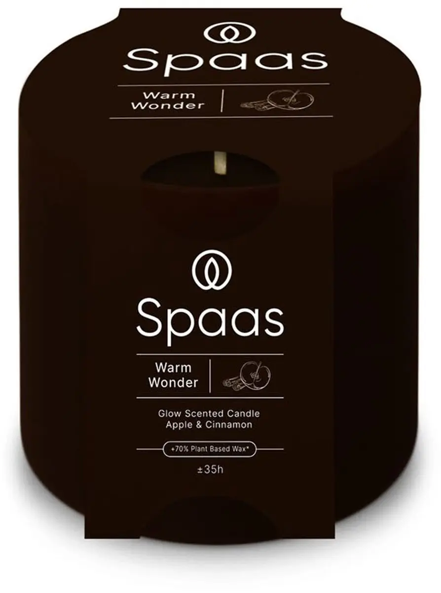 Spaas Glow Geurkaars Appel en Kaneel 35 uur