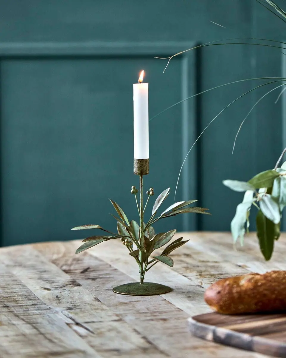 House Doctor Kandelaar Leaves Antiek groen 20cm