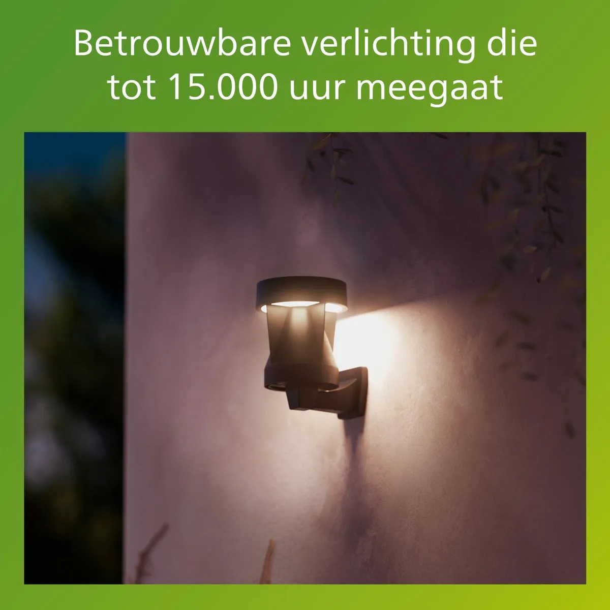 Philips Avery Wandlamp Zonne-energie 2700K - Zwart - afbeelding 6 van 6