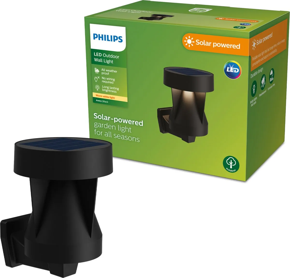 Philips Avery Wandlamp Zonne-energie 2700K