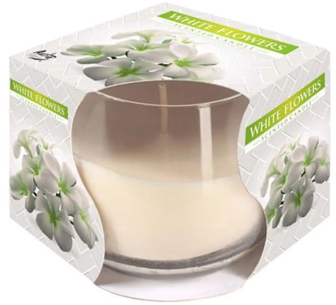 Cosy & Trendy Ct Geurkaars Glas White Flowers-wit