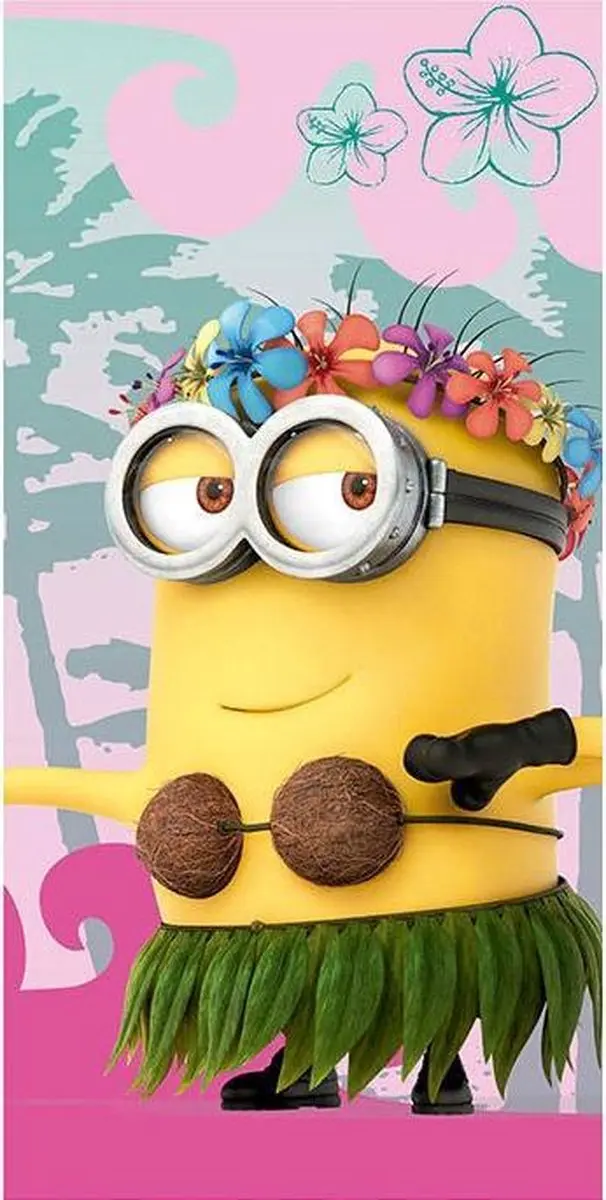 Minions badlaken / strandlaken 70x140 Hula Girl