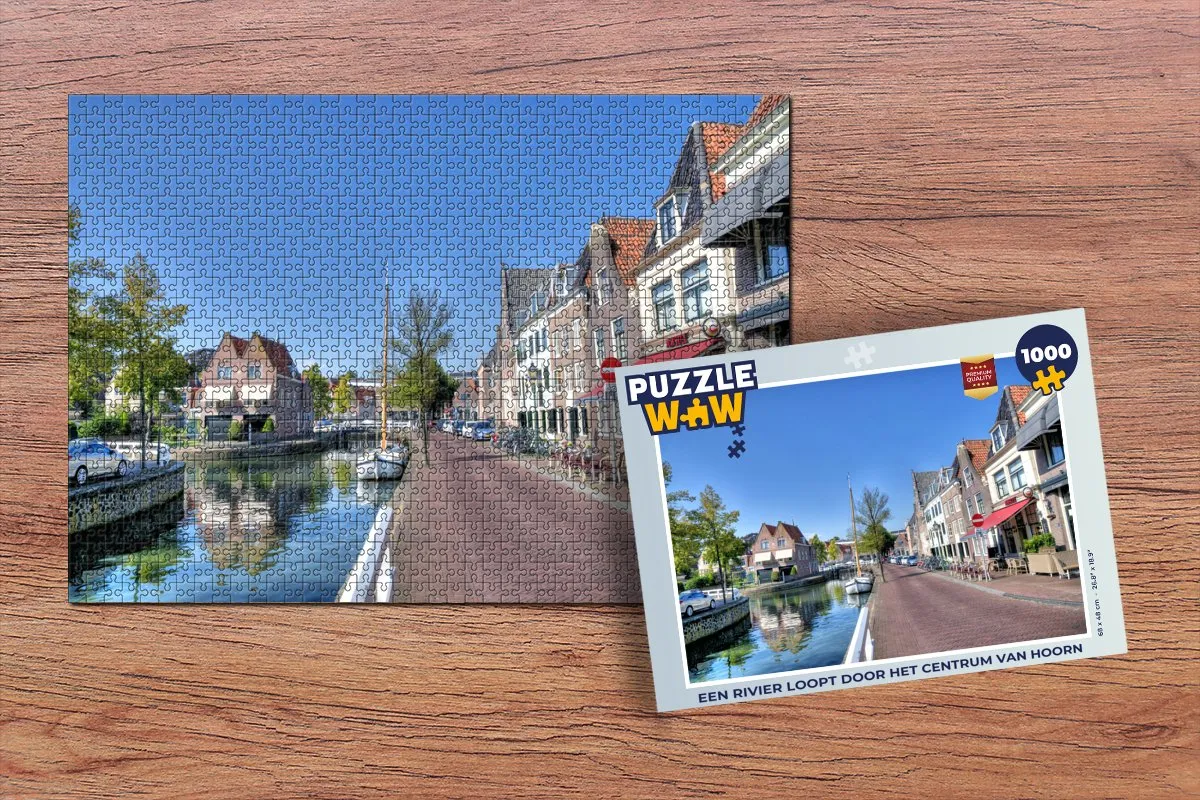 PuzzleWow Rivier door Hoorn Legpuzzel 1000 Stuks - Multicolor