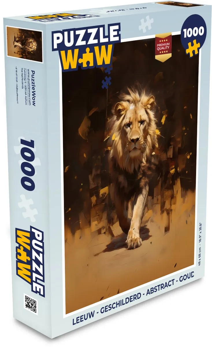 PuzzleWow Leeuw Legpuzzel 1000 Stuks