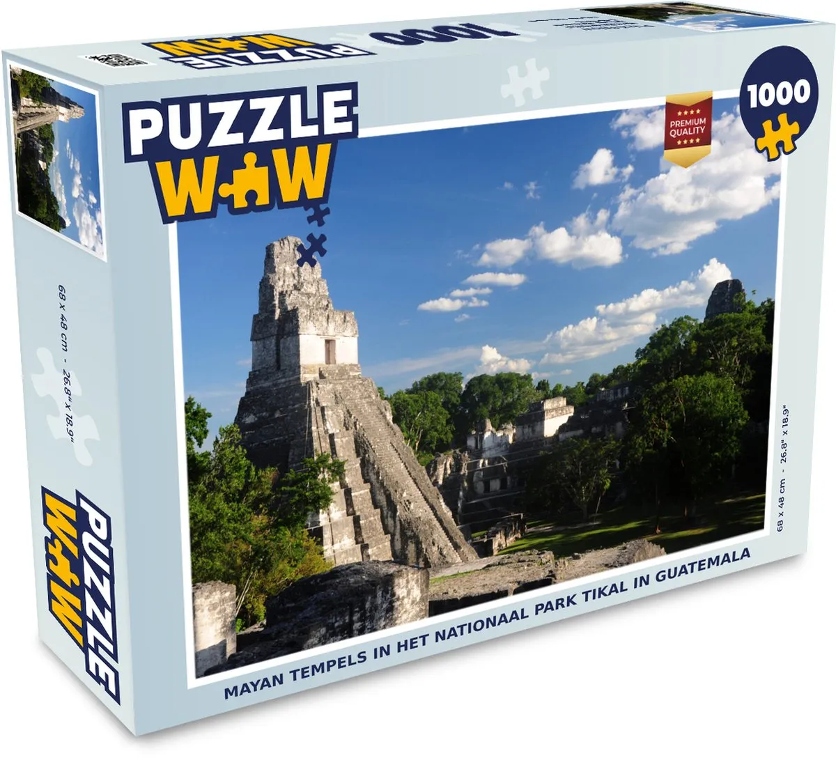 PuzzleWow Mayan Tempels Guatemala Legpuzzel 1000 Stuks