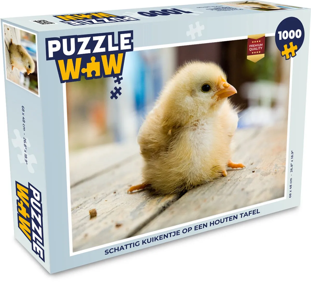 PuzzleWow Legpuzzel Schattig Kuikentje 1000 Stuks - Multicolor