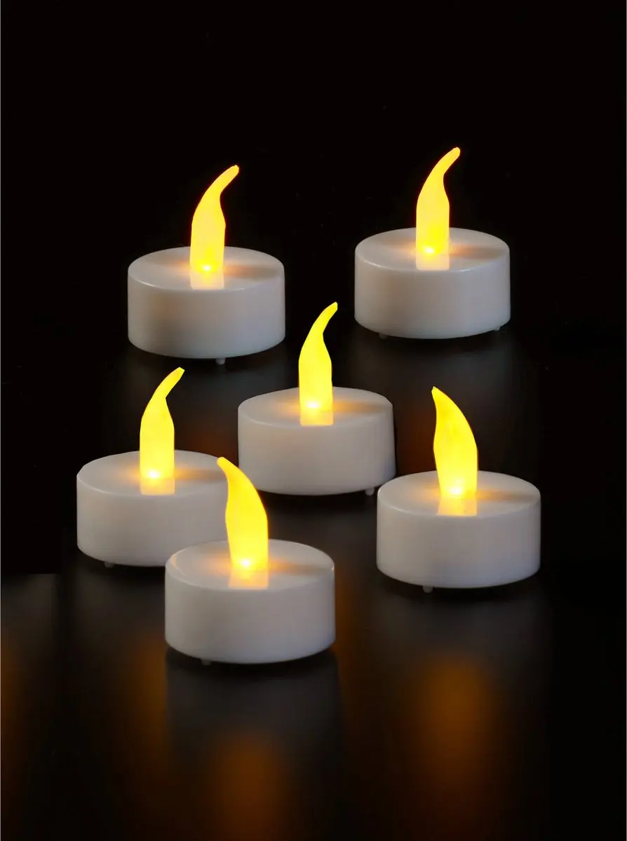 Anna's Collection LED Theelichtjes 6 Stuks - Wit - afbeelding 3 van 3
