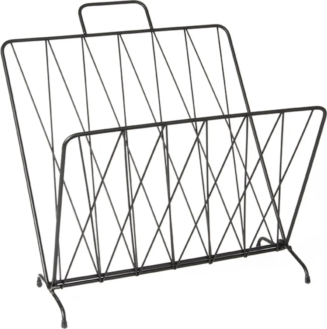 Present Time Diamond Raster Tijdschriftenrek - 40x26,5x45cm - Zwart - afbeelding 6 van 6
