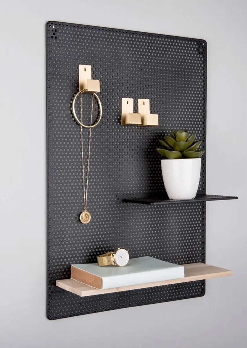 Present Time Perky Mesh Memo bord IJzer Zwart 52x34,5cm - afbeelding 2 van 4