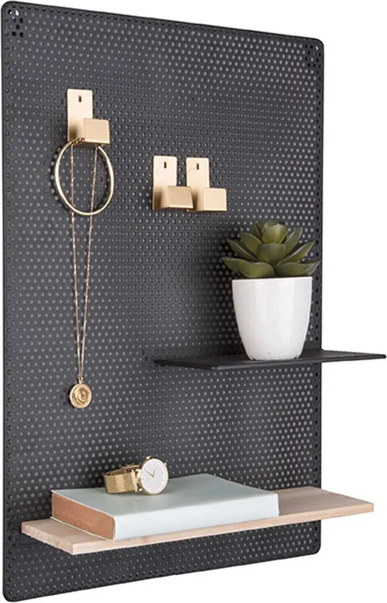 Present Time Perky Mesh Memo bord IJzer Zwart 52x34,5cm - afbeelding 3 van 4
