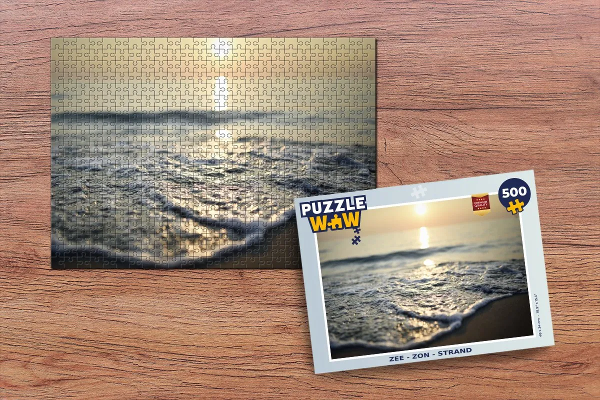 PuzzleWow Zee - Zon - Strand Legpuzzel 500 Stuks - Multicolor