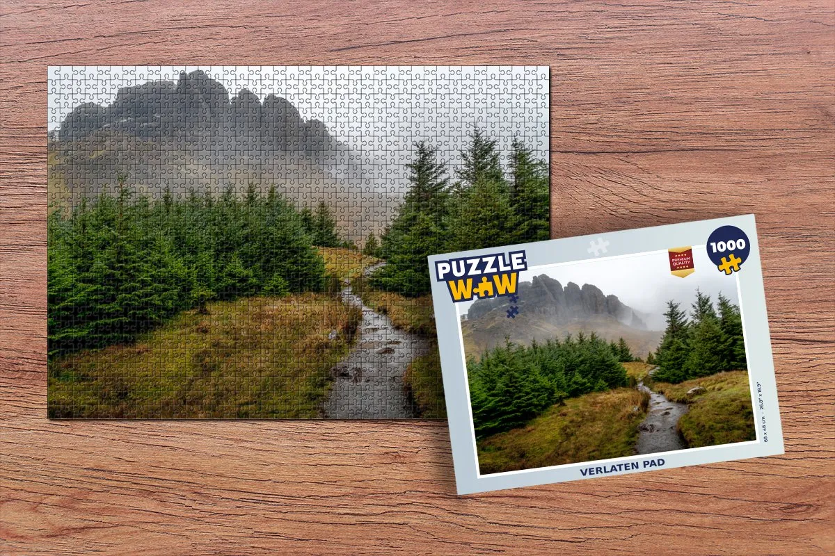 PuzzleWow Verlaten Pad Legpuzzel 1000 Stuks - Multicolor