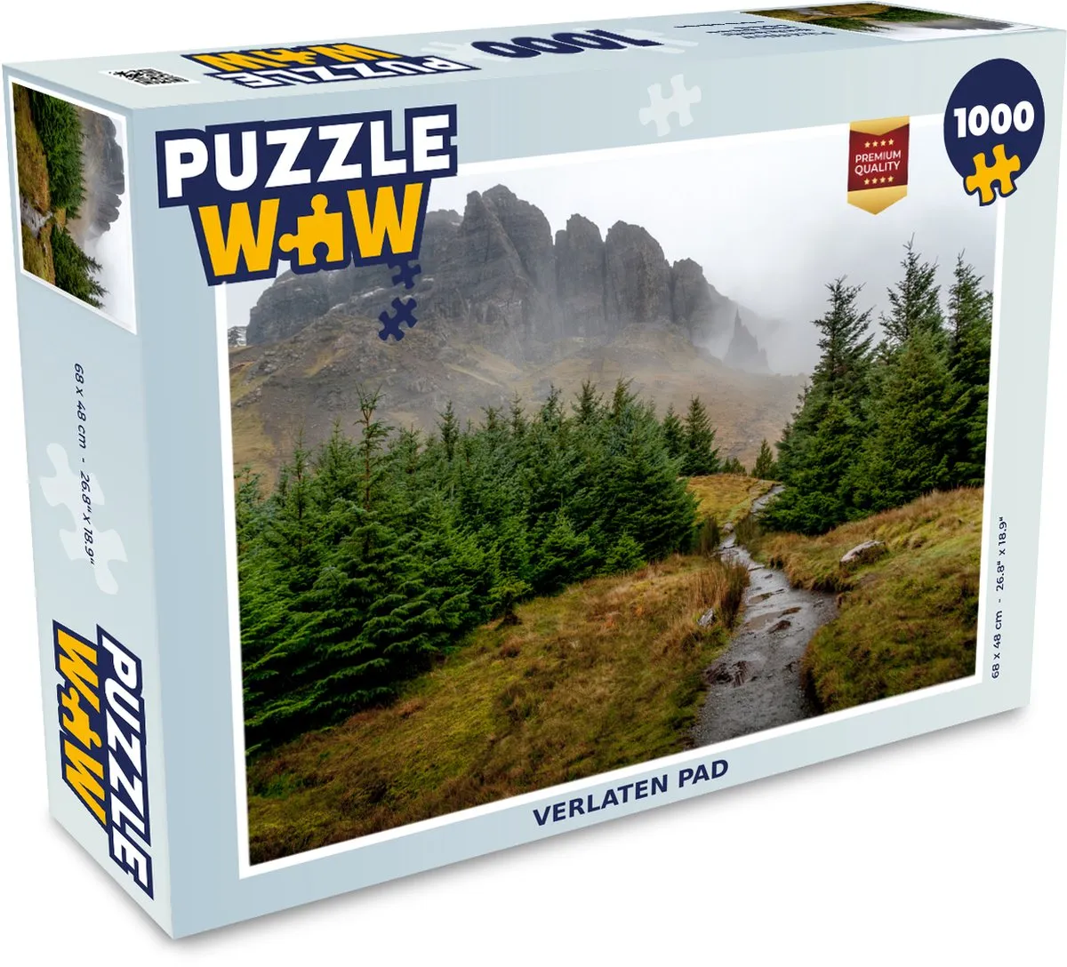 PuzzleWow Verlaten Pad Legpuzzel 1000 Stuks - Multicolor