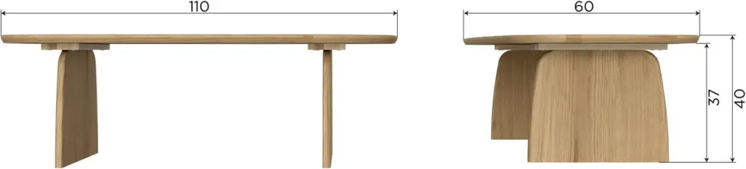 WOOOD Tablo Salontafel 110 cm - Transparant - afbeelding 6 van 6