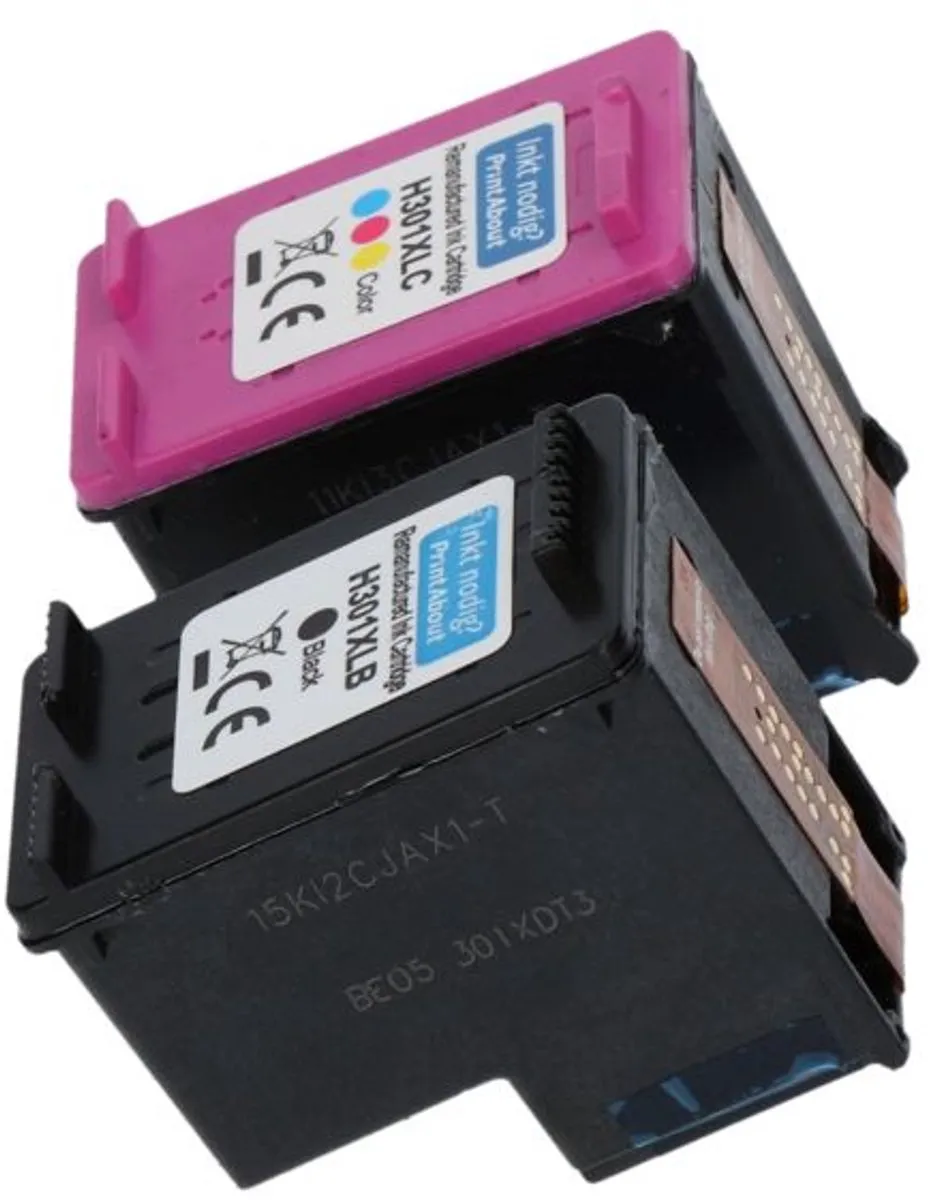PrintAbout HP 301XL N9J72AE-PAXL2 Inktcartridge - Zwart + 3 Kleuren - 1.600 pagina's