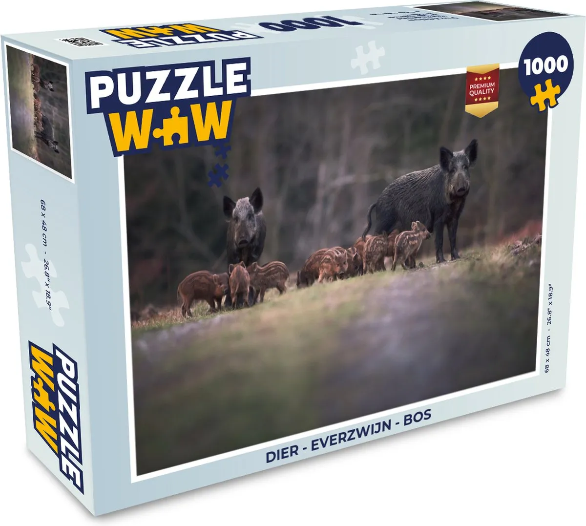 PuzzleWow Everzwijn Bos Legpuzzel 1000 Stuks