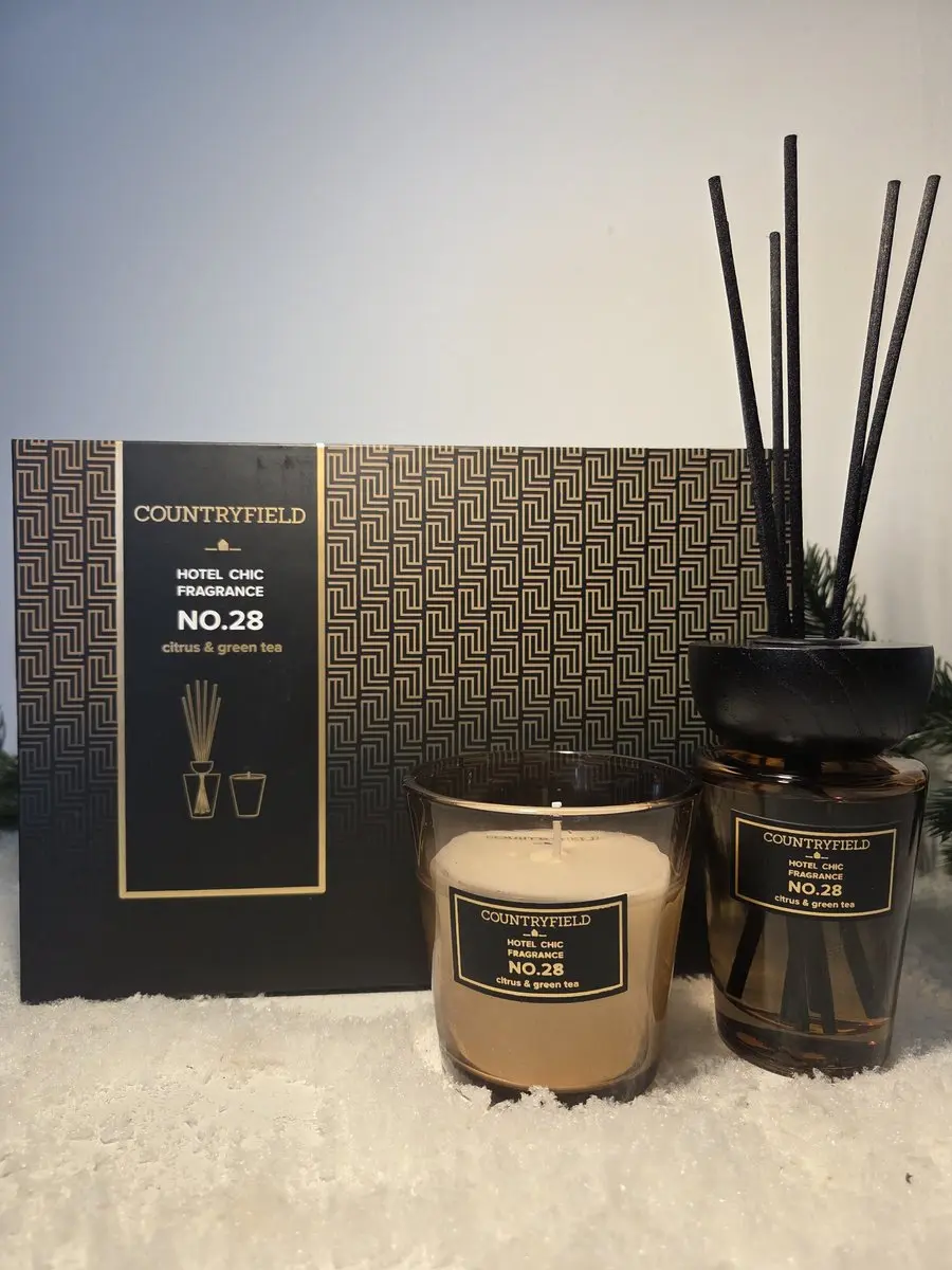 Countryfield Hotel Chic Fragrance NO.28-Giftset-Geurkaars+Geurstokjes