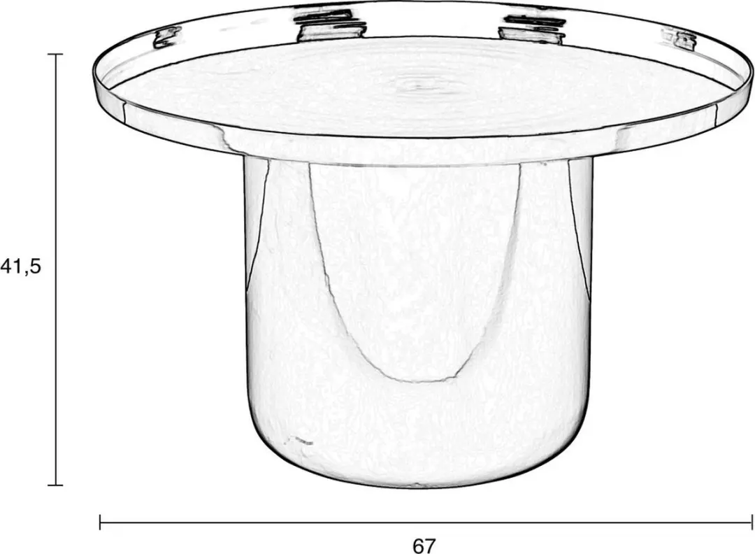 Zuiver Shiny Bomb Salontafel Rond 67cm - Zwart - afbeelding 5 van 6