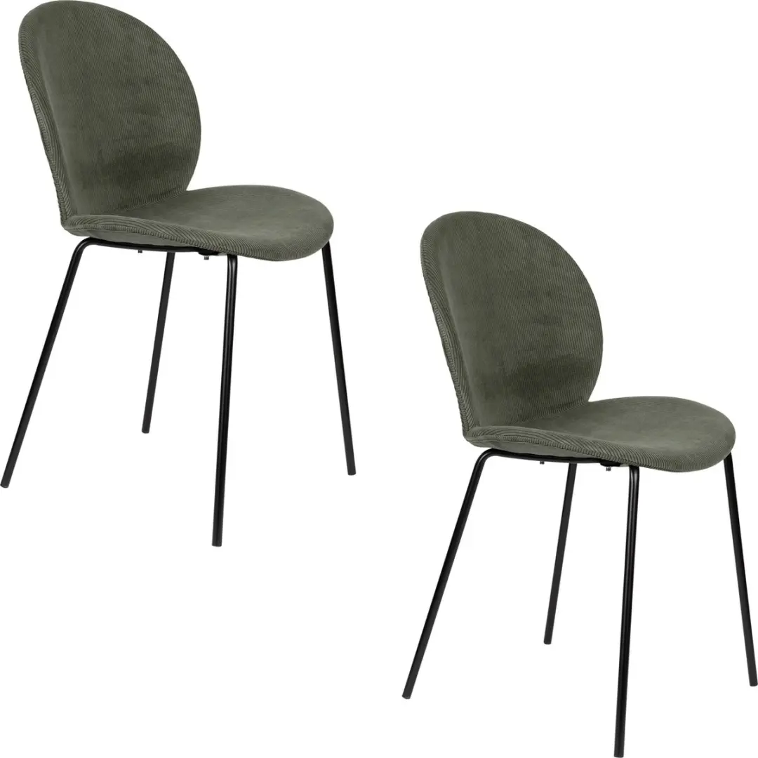 Zuiver Bonnet Eetkamerstoelen Groen