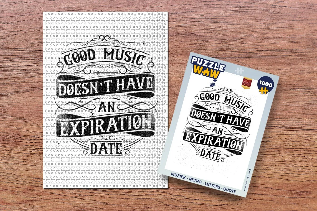 PuzzleWow Retro Letters Quote Legpuzzel 1000 Stuks - Multicolor