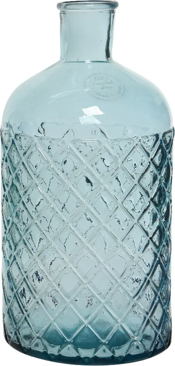 Decoris vaas/bloemenvaas gerecycled glas