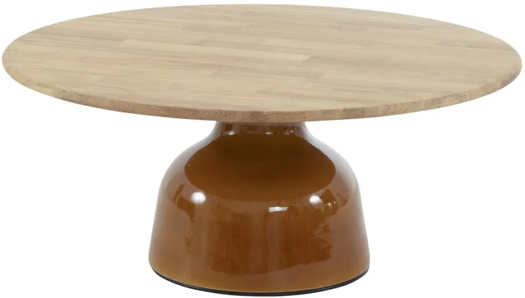 June lounge tuintafel hoogglans keramiek caramel 80xH35 cm 4 Seasons Outdoor