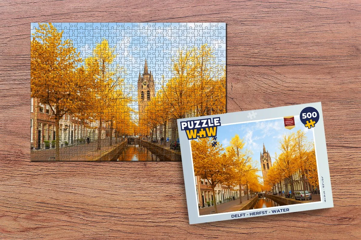 PuzzleWow Herfst Water Legpuzzel 500 Stuks - Multicolor